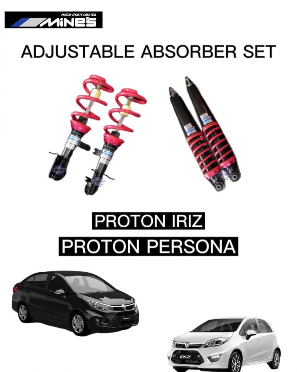 Proton Iriz Persona Adjustable Absorber High Low Body Shift MINES